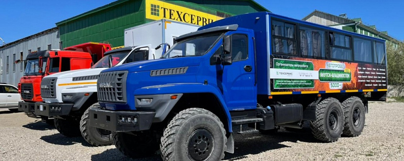 Автопробег автомобилей УРАЛ